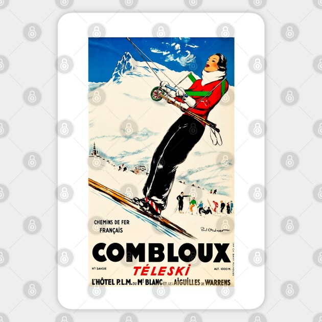 Combloux,Chemins de Fer Francias,Ski Poster Sticker by BokeeLee